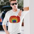 Lindo Gato Arco Iris Adorable Camiseta de manga larga Regalos para él