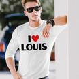 I Love Louis First Name I Heart Louis Long Sleeve T-Shirt Gifts for Him