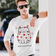 Meowentine Cute Cat Valentine Day 2023 Cute Long Sleeve T-Shirt Gifts for Him