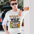 Mommy Of The Wild Three Birthday 3Rd Safari Jungle Family Long Sleeve T-Shirt Gifts for Him