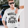 Muscle Daddy Gewichtheber Skelett Langhantel Papa Workout Kapuzenjacke Langarmshirts Geschenke für Ihn