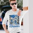 Mykonos Souvenir Mykonos Greece Mykonos Langarmshirts Geschenke für Ihn