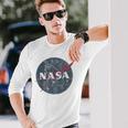 Nasa Simple Vintage Logo Langarmshirts Geschenke für Ihn