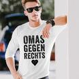 With 'Omas Agegen Richs' Anti-Rassism Fck Afd Nazis Langarmshirts Geschenke für Ihn