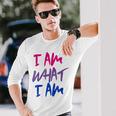 I Am What I Am I Am Flag For Bisexual Langarmshirts Geschenke für Ihn