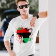 Pan African Flag Unia Map Of Africa Long Sleeve T-Shirt Gifts for Him