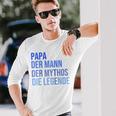 Papa Der Mann Der Mythos Die Legende Raglan Langarmshirts Geschenke für Ihn