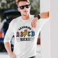 Retro Abcd Learning Sacude A Un Profesor Y Estudiante Que Regresa A La Escuela Camiseta de manga larga Regalos para él