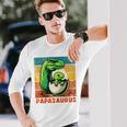 Retro Papasaurusatertag Bester Papa T-Rex Papa Dinosaur Kapuzenjacke Langarmshirts Geschenke für Ihn