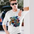 Sea Turtle Watercolor Graphic Long Sleeve T-Shirt Gifts for Him