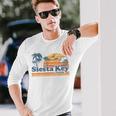 Siesta Key Beach Florida Vintage Spring Break Vacation Retro Long Sleeve T-Shirt Gifts for Him