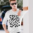 Spotted White With Black Polka Dots Dalmatian Long Sleeve T-Shirt Gifts for Him
