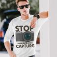 Stop And Capture Fotografen Lustige Fotografie Langarmshirts Geschenke für Ihn