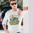 Support Your Local Farmers Market Vintage Tractor Retro Long Sleeve T-Shirt Gifts for Him