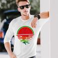 Watermelon Summer Sunset Fruit Watermelon Langarmshirts Geschenke für Ihn