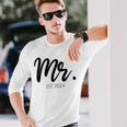 Wedding Mr Est 2024 Groom Langarmshirts Geschenke für Ihn