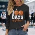 100 Days Of School For 100Th Day Basketball Student Teacher Long Sleeve T-Shirt Gifts for Her