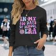 In My 100 Days Of School Era Retro Disco 100Th Day Of School Long Sleeve T-Shirt Gifts for Her