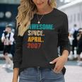 17 Year Old Vintage Awesome Since April 2007 17Th Birthday Long Sleeve T-Shirt Gifts for Her