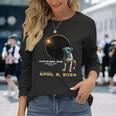 2024 Solar Eclipse Cleveland Ohio Cane Corso Lover Long Sleeve T-Shirt Gifts for Her