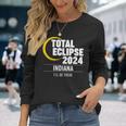 2024 Solar Eclipse Indiana Long Sleeve T-Shirt Gifts for Her