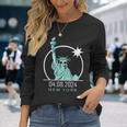 2024 Solar Eclipse New York Totality 04 08 24 Total Long Sleeve T-Shirt Gifts for Her