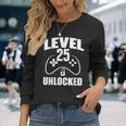 25Th Birthday Gaming Gamer 25 Years Old Bday Long Sleeve T-Shirt Gifts for Her