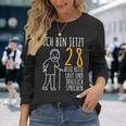 28Th Birthday Ich Bin Jetzt 28 Ich Bin Jetzt 28 Birthday Langarmshirts Geschenke für Sie