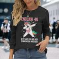 40Geburtstag 40 Jahre Einhorn Damen Herren Birthday Black S Langarmshirts Geschenke für Sie