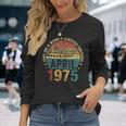 49 Years Old April 1975 Vintage Retro 49Th Birthday Long Sleeve T-Shirt Gifts for Her