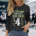 4Th Birthday Soldier 4 Year Old Military Themed Camo Boy Long Sleeve T-Shirt Gifts for Her