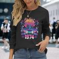 50 Years Old Synthwave Aesthetic Vintage 1974 50Th Birthday Long Sleeve T-Shirt Gifts for Her
