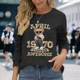54 Year Old Awesome April 1970 54Th Birthday Boys Long Sleeve T-Shirt Gifts for Her