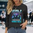 7Th Birthday Gamer 7 Years Old Bday Boy Seven Son Long Sleeve T-Shirt Gifts for Her