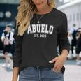 Abuelo Est 2024 Promoted To Grandpa Family 2024 Long Sleeve T-Shirt Gifts for Her