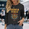 Africa Pride Zulu Warrior Shaka Lion African Tribe King Zulu Long Sleeve T-Shirt Gifts for Her