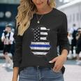 Air Force Security Forces Defender Thin Blue Line Long Sleeve T-Shirt Gifts for Her