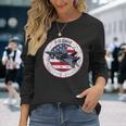 American Flag F-15 Eagle Us Military Fighter Jet 4Th July Long Sleeve T-Shirt Gifts for Her