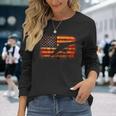 American Flag Hang Gliding Racing America Idea Long Sleeve T-Shirt Gifts for Her
