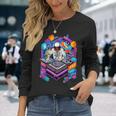 Astronaut Dj Djing In Space Edm Cool GraphicLong Sleeve T-Shirt Gifts for Her