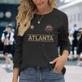 Atlanta Skyline Star Badge 2024 Peach Ball Edition Long Sleeve T-Shirt Gifts for Her