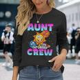 Aunt Birthday Crew Outer Space Planets Galaxy Bday Party Long Sleeve T-Shirt Gifts for Her