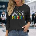 Autism Awareness Dinosaur Kid Boys It's Ok To Be Different Long Sleeve T-Shirt Gifts for Her