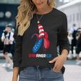 Banana Us Flag Patriotic America Party Fruit Costume Long Sleeve T-Shirt Gifts for Her