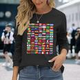Banderas De Todos Los Países Del Mundo 287 Bandera Internacional Camiseta de manga larga Regalos para ella