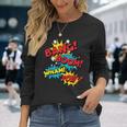 Bang Boom Pow Wham Comic Bubbles Long Sleeve T-Shirt Gifts for Her