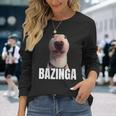 Bazinga Cringe Meme Dog Genz Trendy Nager Slang Long Sleeve T-Shirt Gifts for Her