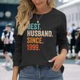 Best Husband Since 1999 25Th Wedding Anniversary 25 Years Long Sleeve T-Shirt Gifts for Her