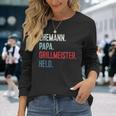 Bester Papa Grillmeister Held Grillen Bester Husann German L Langarmshirts Geschenke für Sie