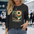 Bigfoot Oklahoma Total Solar Eclipse 2024 Eclipse Glasses Long Sleeve T-Shirt Gifts for Her